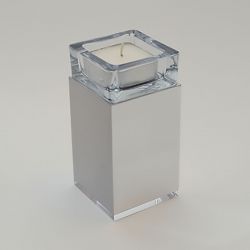 Waxinelichthouder mini urn Square half hoogglans/half satijn 120mm 2545