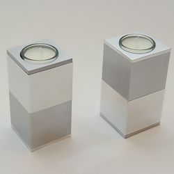 Moderne waxinelichthouder mini urn metaal Iverso 120mm 2557}