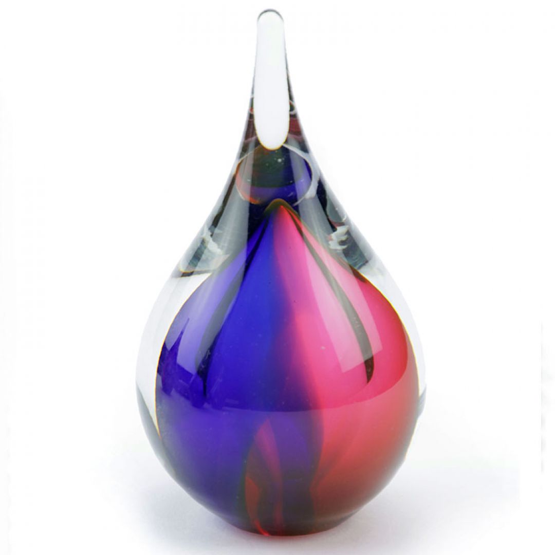 Mini urn glas Druppel small in verschillende kleurcombinaties U01