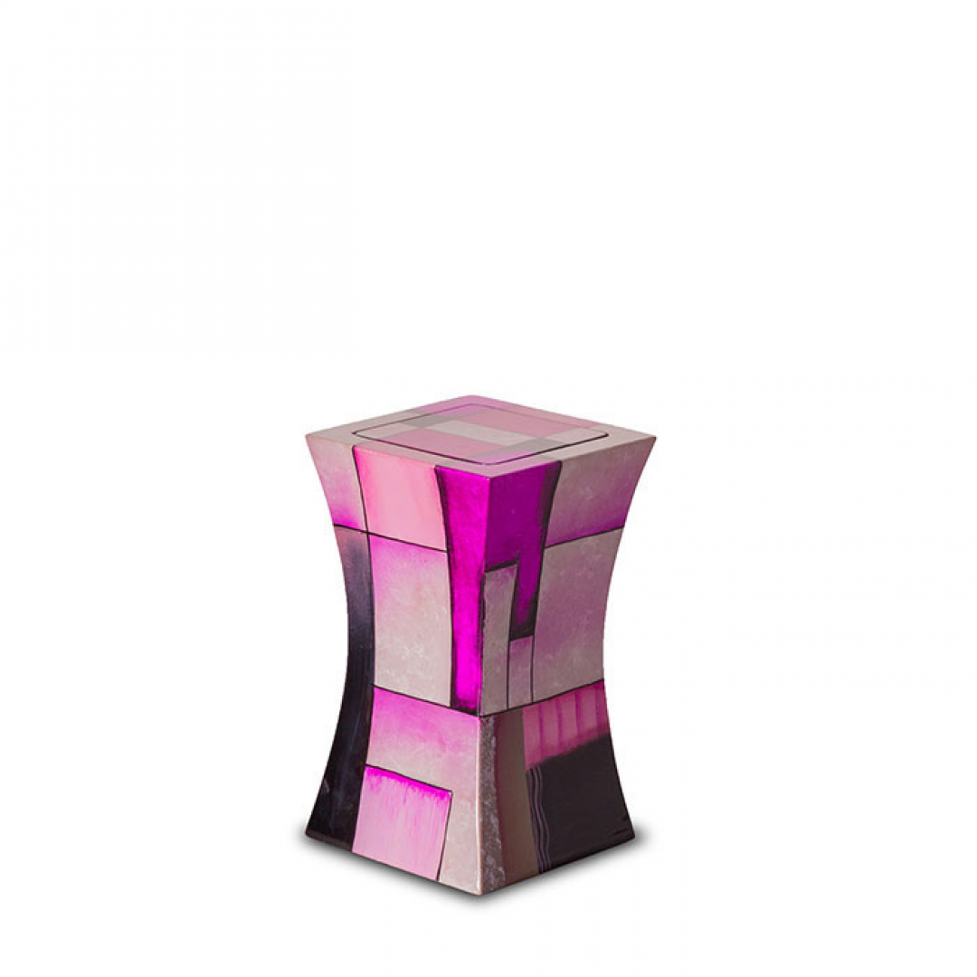 Glasfiber mini urn modern roze GFU221S