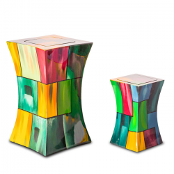 Glasfiber urn modern kleurrijk GFU212