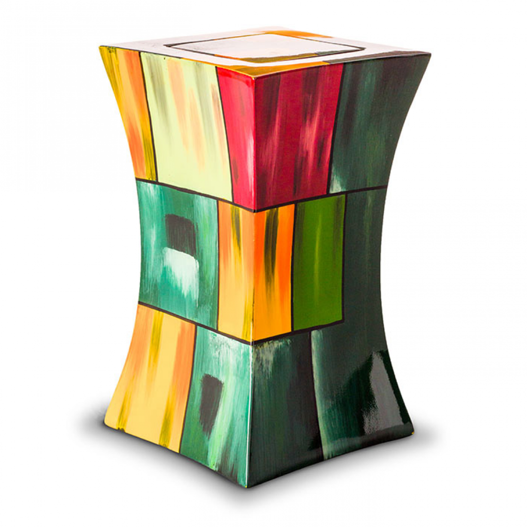 Glasfiber urn modern kleurrijk GFU212
