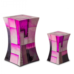 Glasfiber mini urn modern roze GFU221S