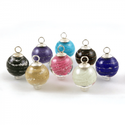 Glazen bolvormige ashanger in diverse kleuren 19mm - HIG-BG