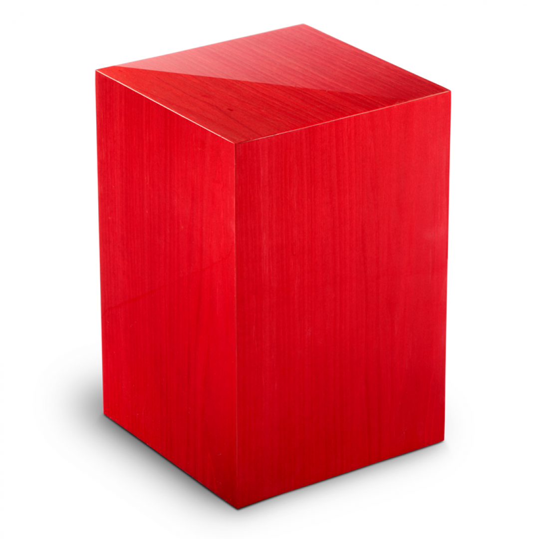 Houtenlook urn in rood Essential Rosso UR-C-ES-01L 6 Liter