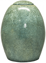 Keramiek groene urn KU301