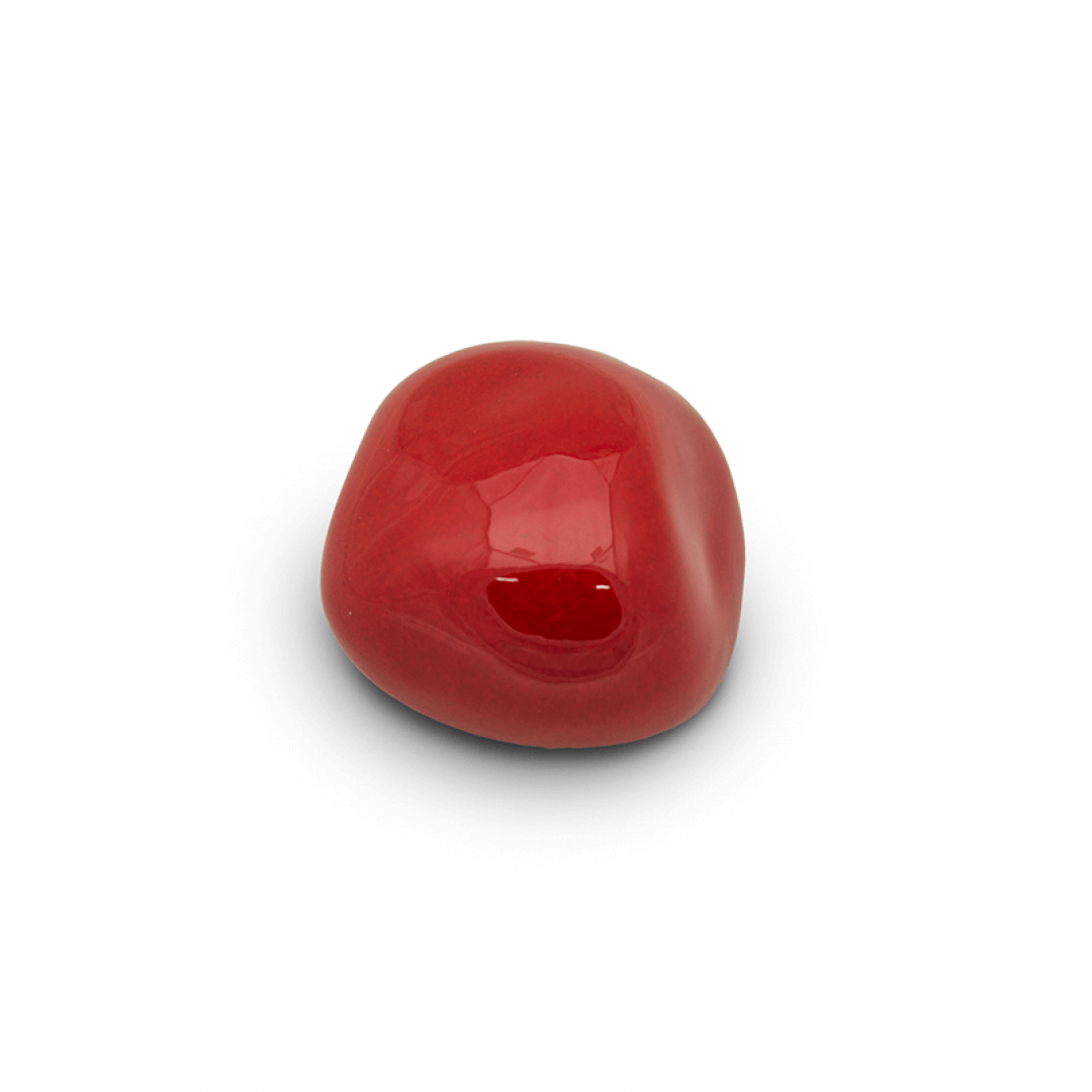 Knuffelkei mini urn in rood KK003