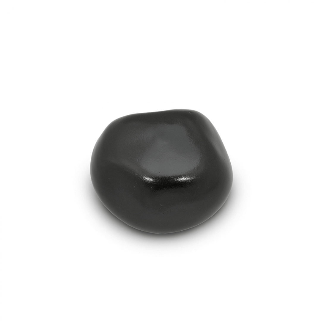 Knuffelkei mini urn in glanzend zwart KK018