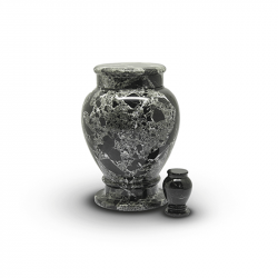 Marmeren mini urn zwart/wit SU6781K