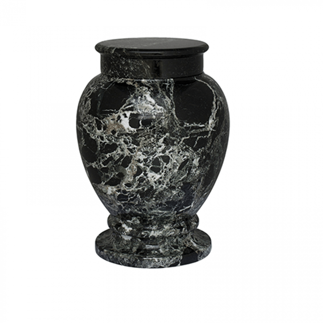 Marmeren urn zwart/wit SU6781
