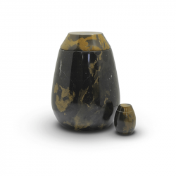 Marmeren urn zwart bruin SU2980