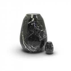 Marmeren urn zwart grijs SU2981}