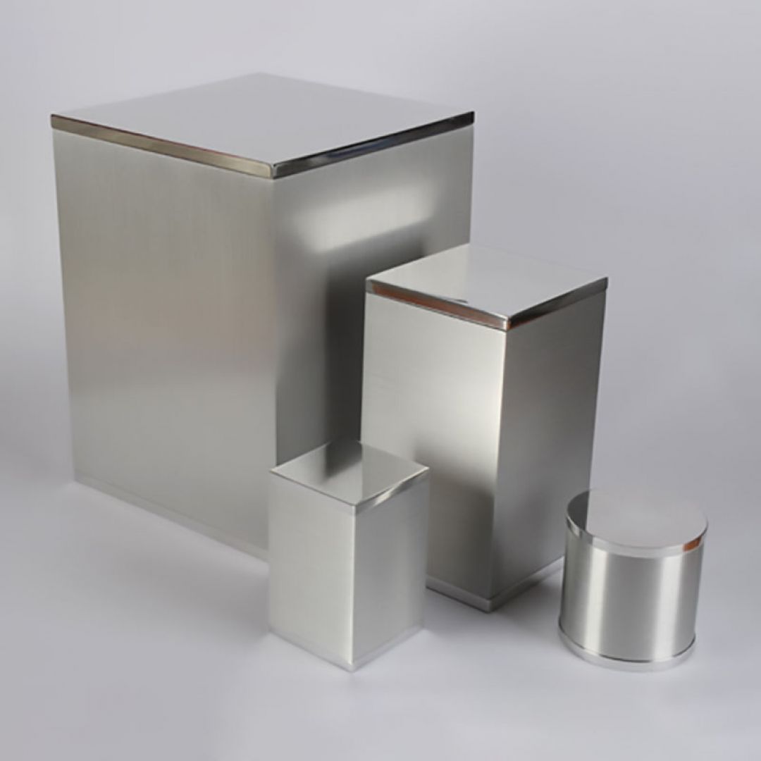 Urn Moderno Aluminium 50x50x80 klein 1401
