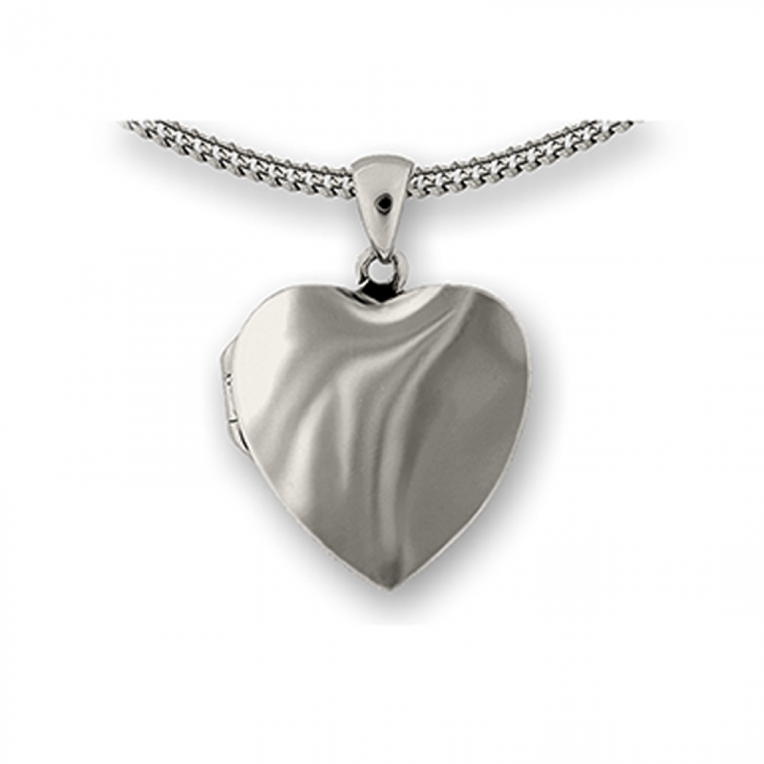 Zilveren as en foto hanger hart AH049