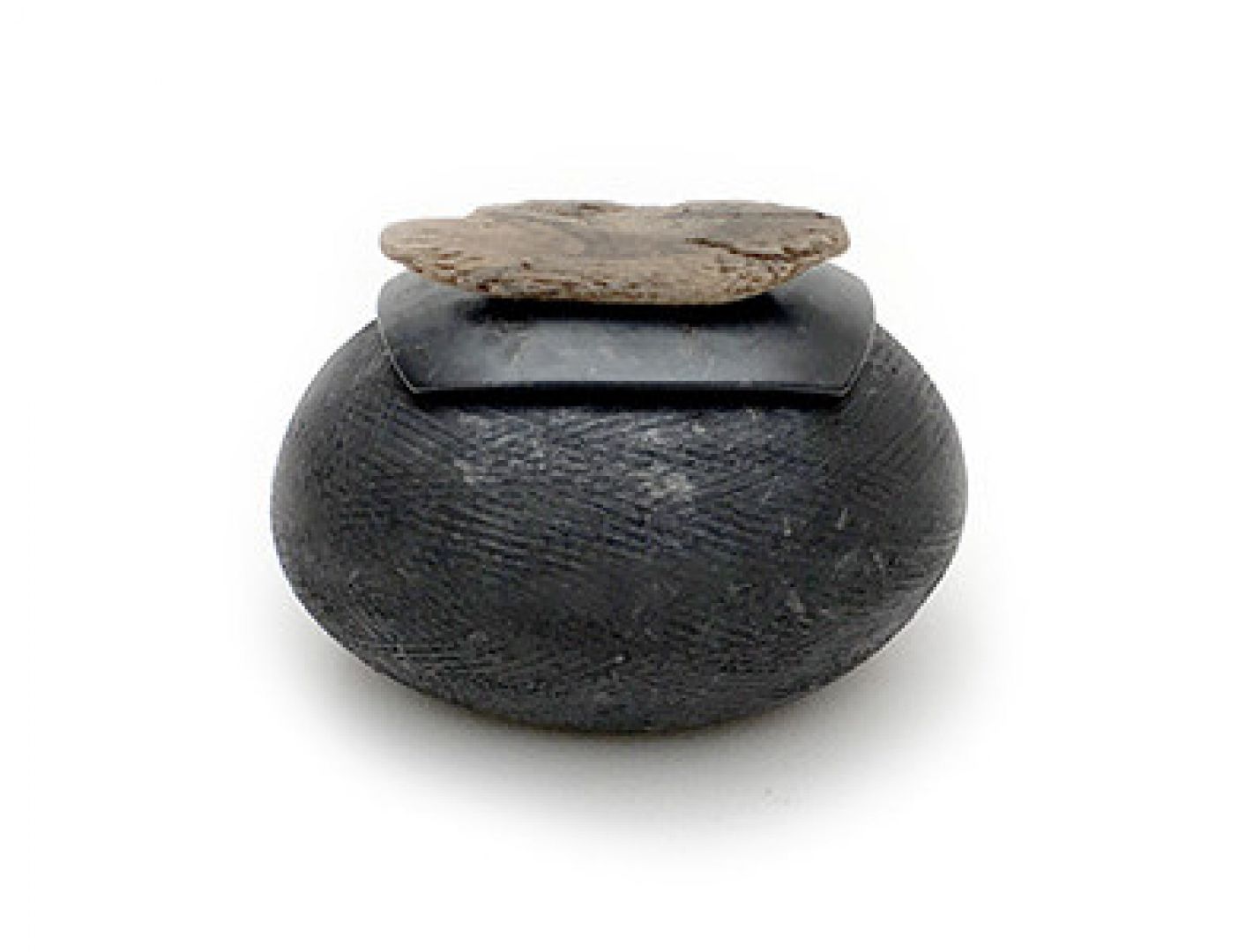 Mini urn keramiek zwart mOV/TN