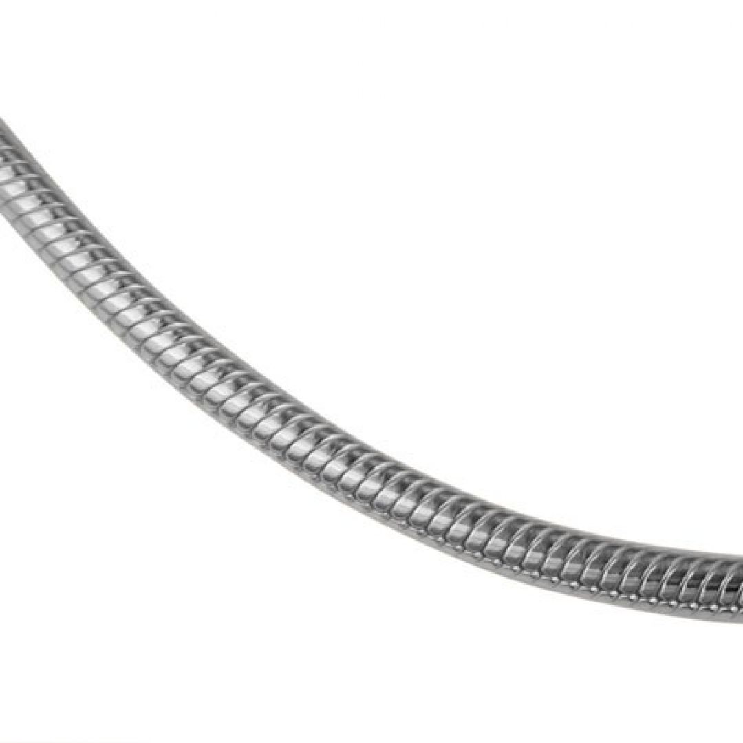 Slangen collier met karabijnslot 2,1 mm 10SL210.45