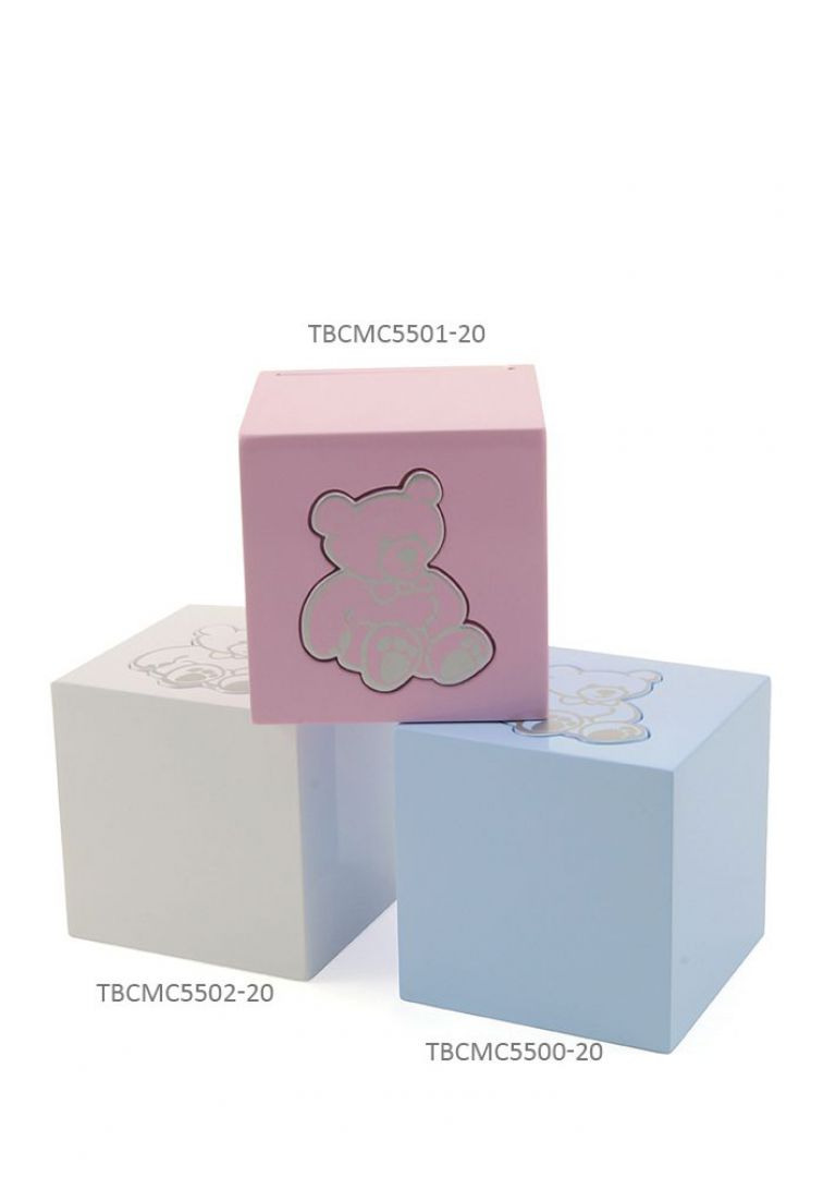 Kinder teddy urn roze TBCMC5501