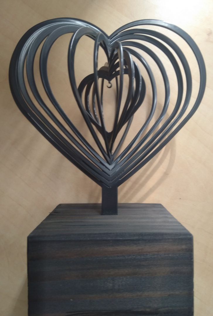 3D urn hart met hanger 717har00
