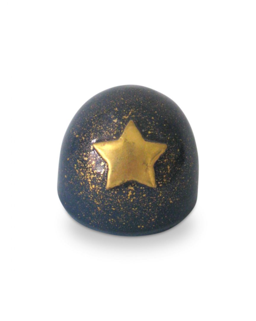 Keramiek mini urn met gouden ster MU18-4-8