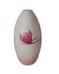 Keramiek urn met magnolia bloem UV19-5-1}