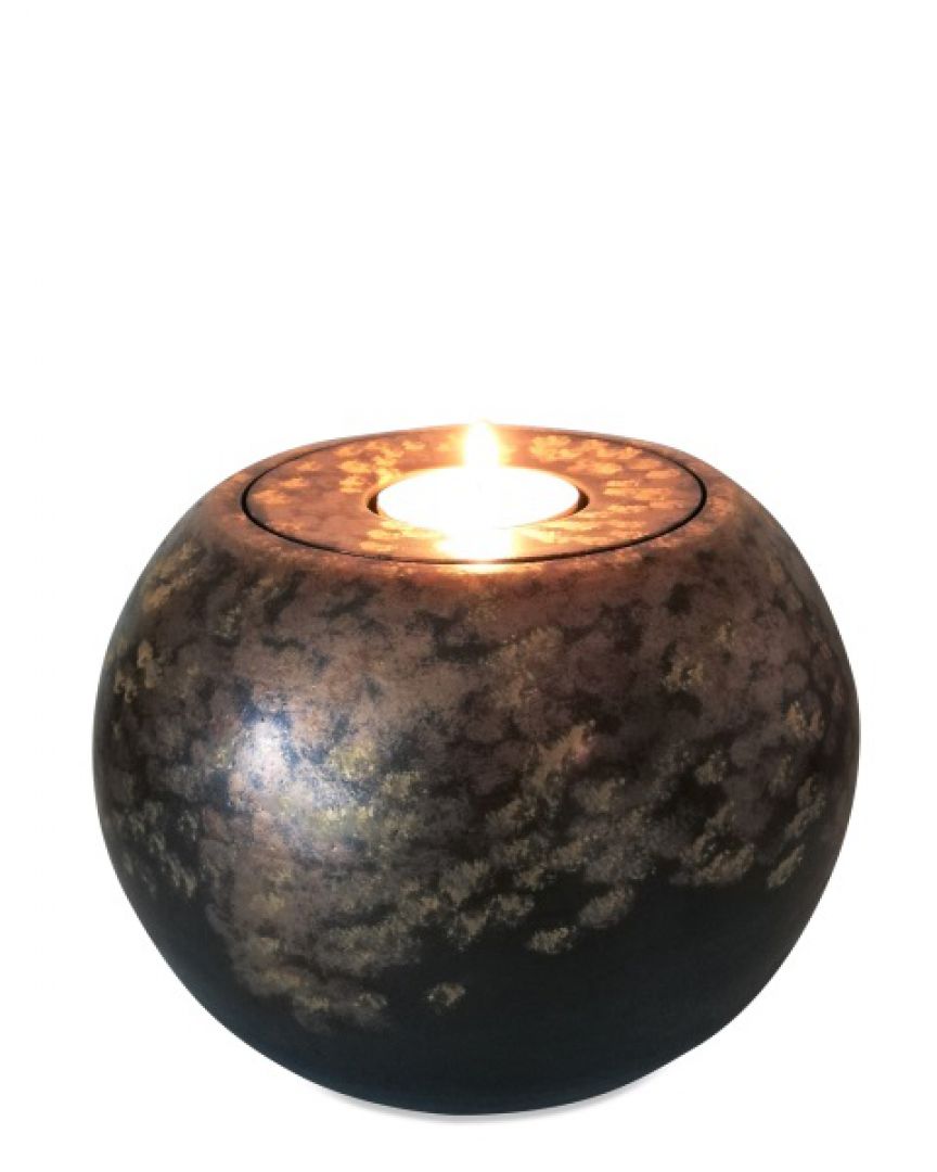 Keramiek bolronde urn met waxinelichtje UV20-1-4