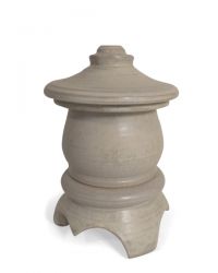 Keramiek urn pagode mat grijs of mat zwart UV20-12-20}