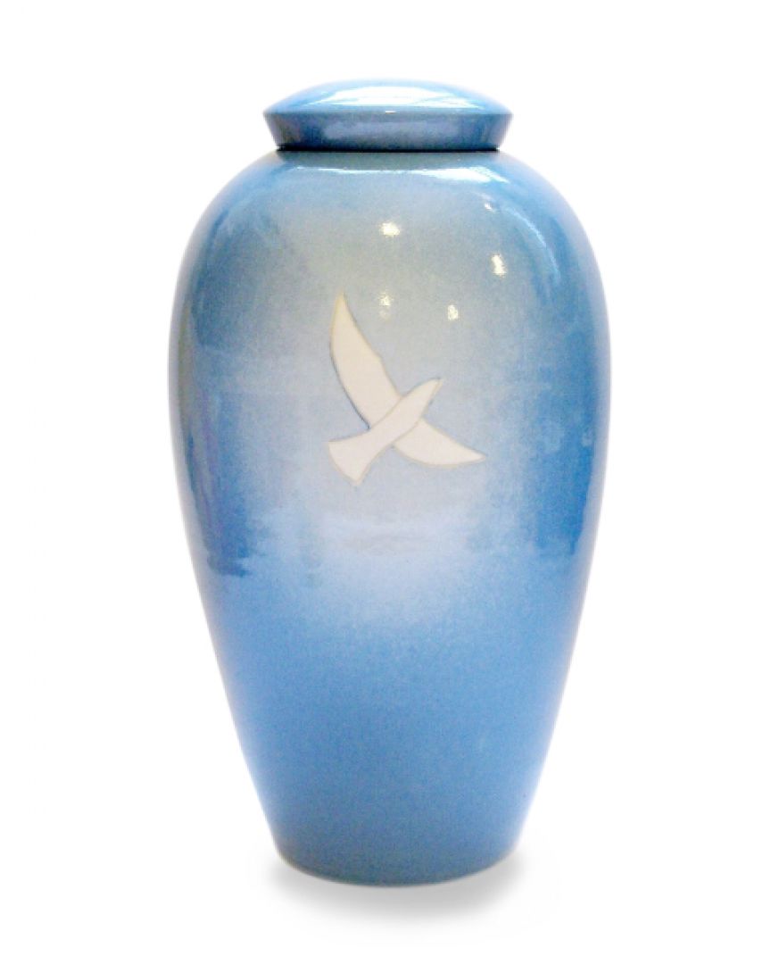 Keramiek urn met vogel UV06-10-1