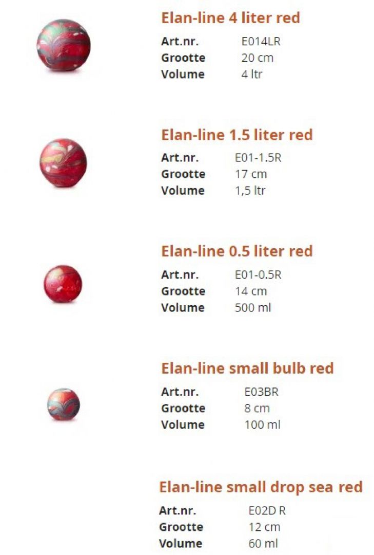 Elements-line 4 liter urn red E01-4LR