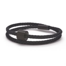 Heren armband staal zwart black edition TB-BE-BSB}