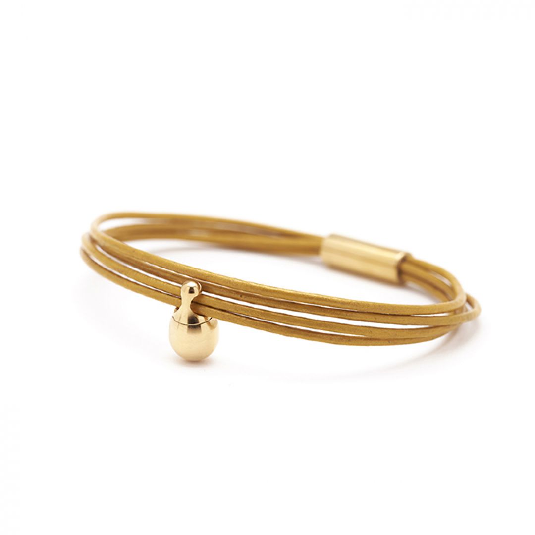 Dames gouden charm armband geel TB-CLG8