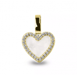 139 s Zilveren hars hanger hart met zirkonia