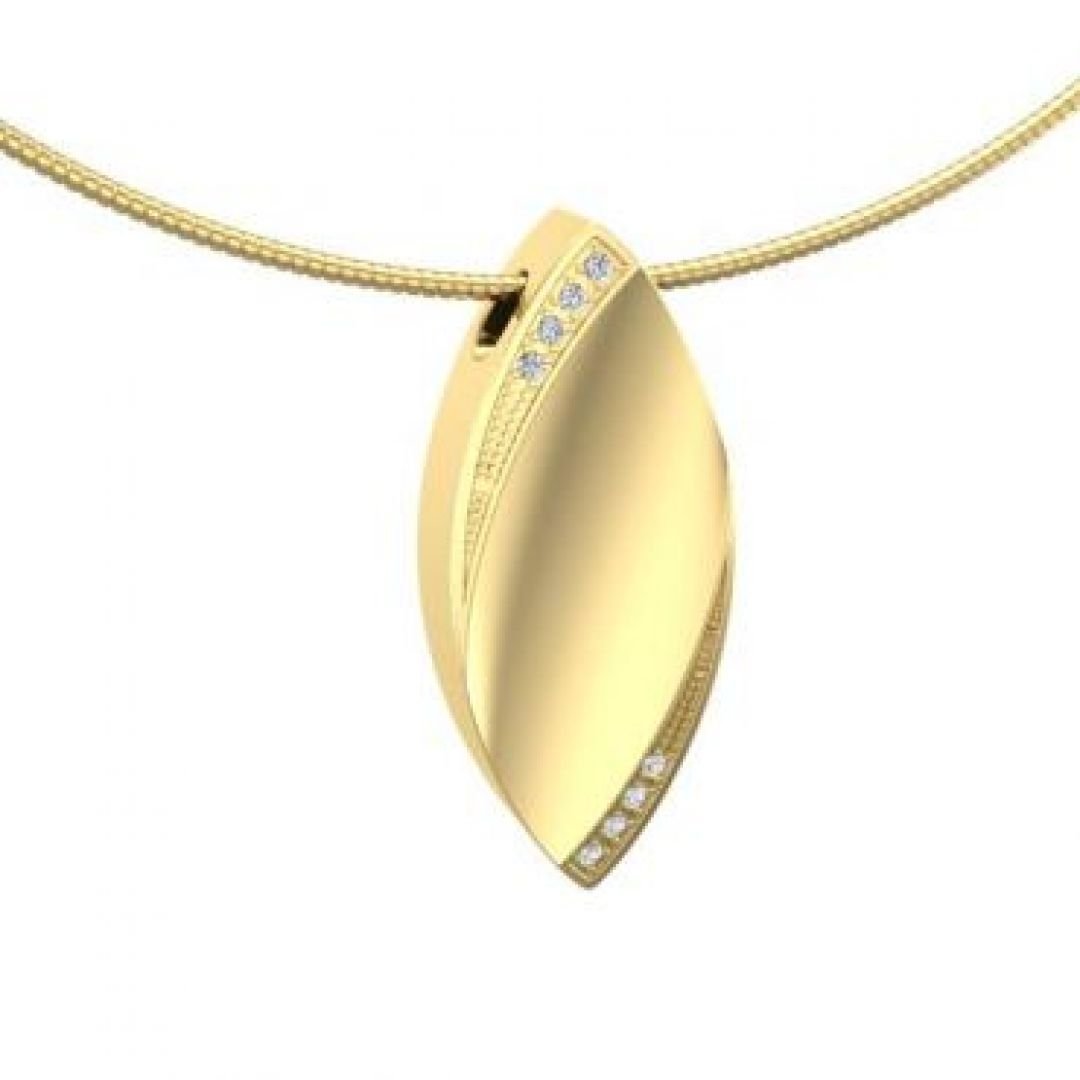 Gouden ashanger 1420G met diamant